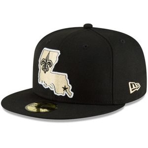 Men’s New Orleans Saints New Era Black Omaha 59FIFTY Hat
