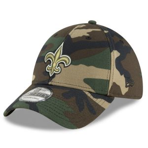 Men’s New Orleans Saints New Era Camo Woodland 39THIRTY Flex Hat