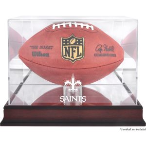 New Orleans Saints Fanatics Authentic Mahogany Football Logo Display Case with Mirror Back