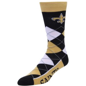 New Orleans Saints For Bare Feet Argyle Crew Socks