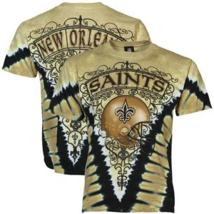 New Orleans Saints Tie-Dye Premium T-shirt – Gold/Black