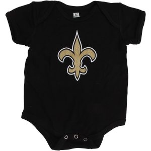 Newborn New Orleans Saints Black Team Logo Bodysuit